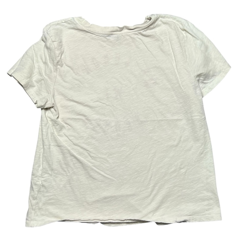 Blank Paige Womens T-Shirt On Sunday We Brunch Beige Short Sleeve Cotton USA M - Picture 2 of 3